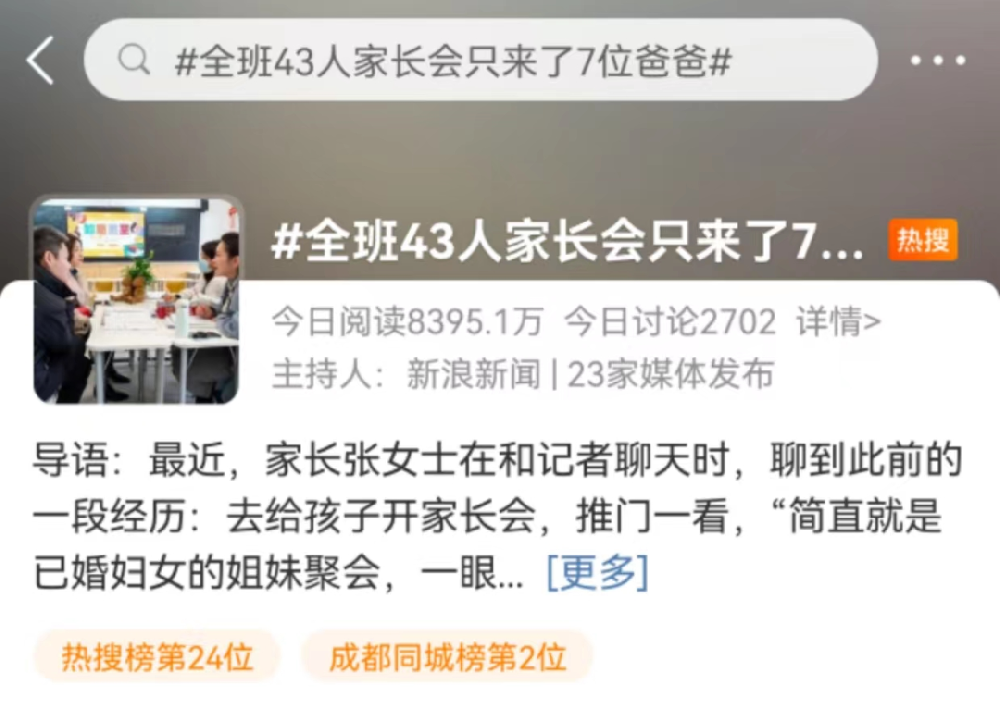 家长会变“妈开会”？告诉爸爸，陪伴不是妈妈一个人的事——
